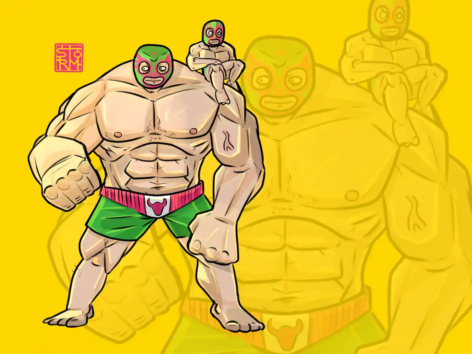 Los hermanos - Croquis préparatoire par Florian Leux (Toyso) - Processus de création