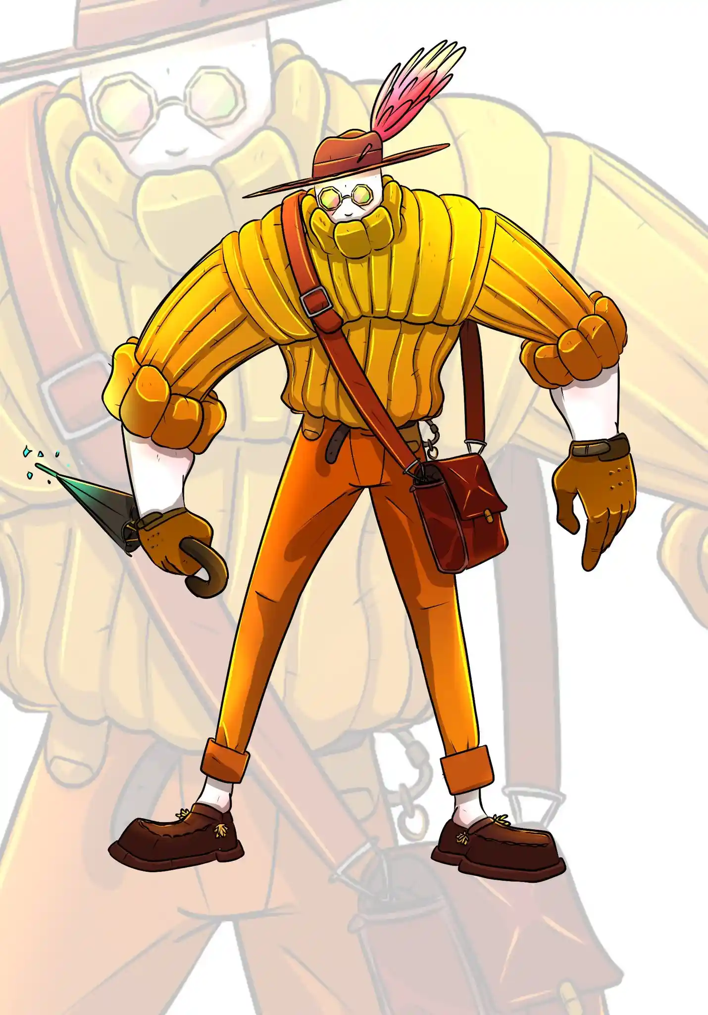 Monsieur jaune - Croquis préparatoire par Florian Leux (Toyso) - Processus de création