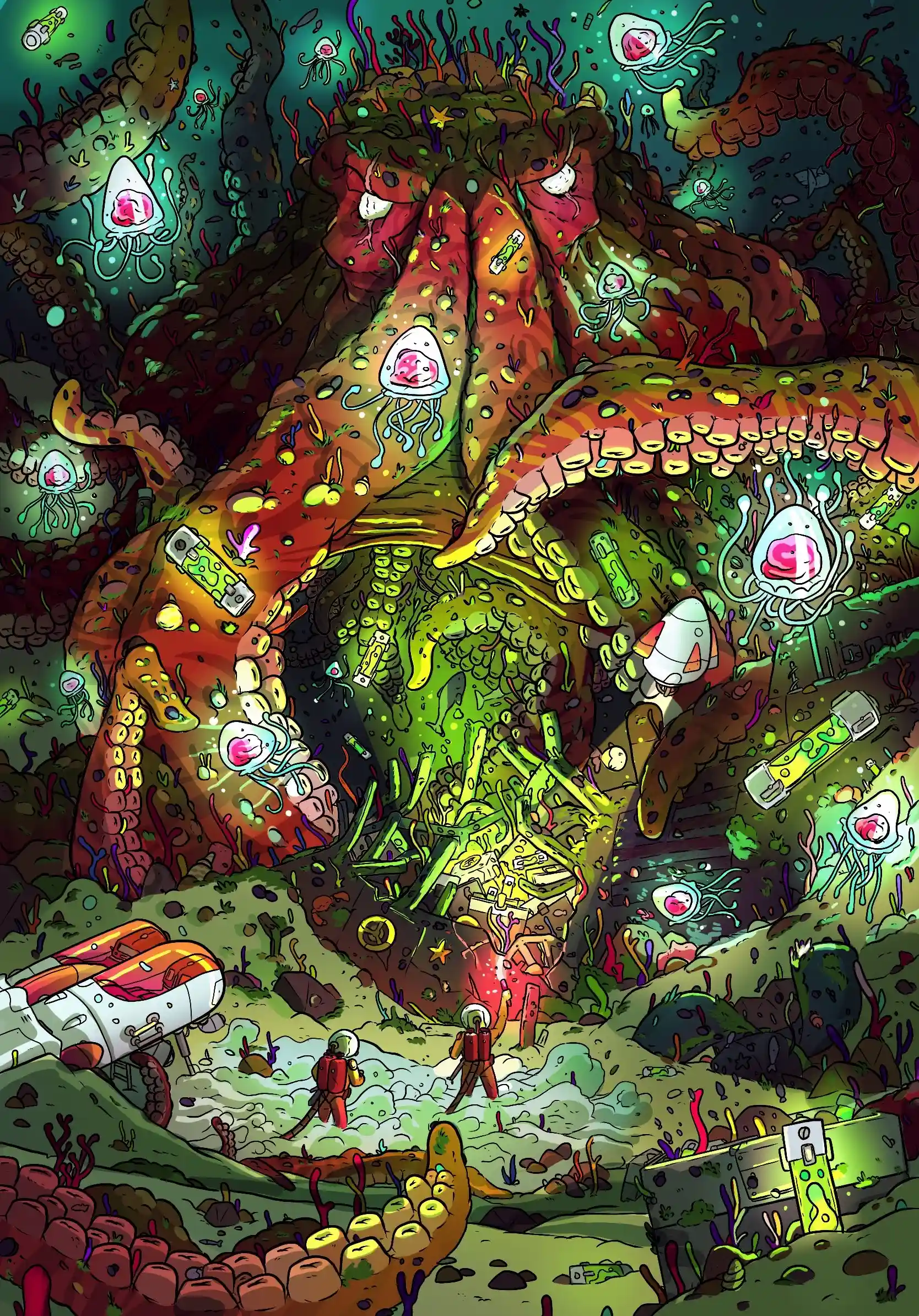 Abyss - Illustration digitale par Florian Leux (Toyso) - Character design et illustration digitale