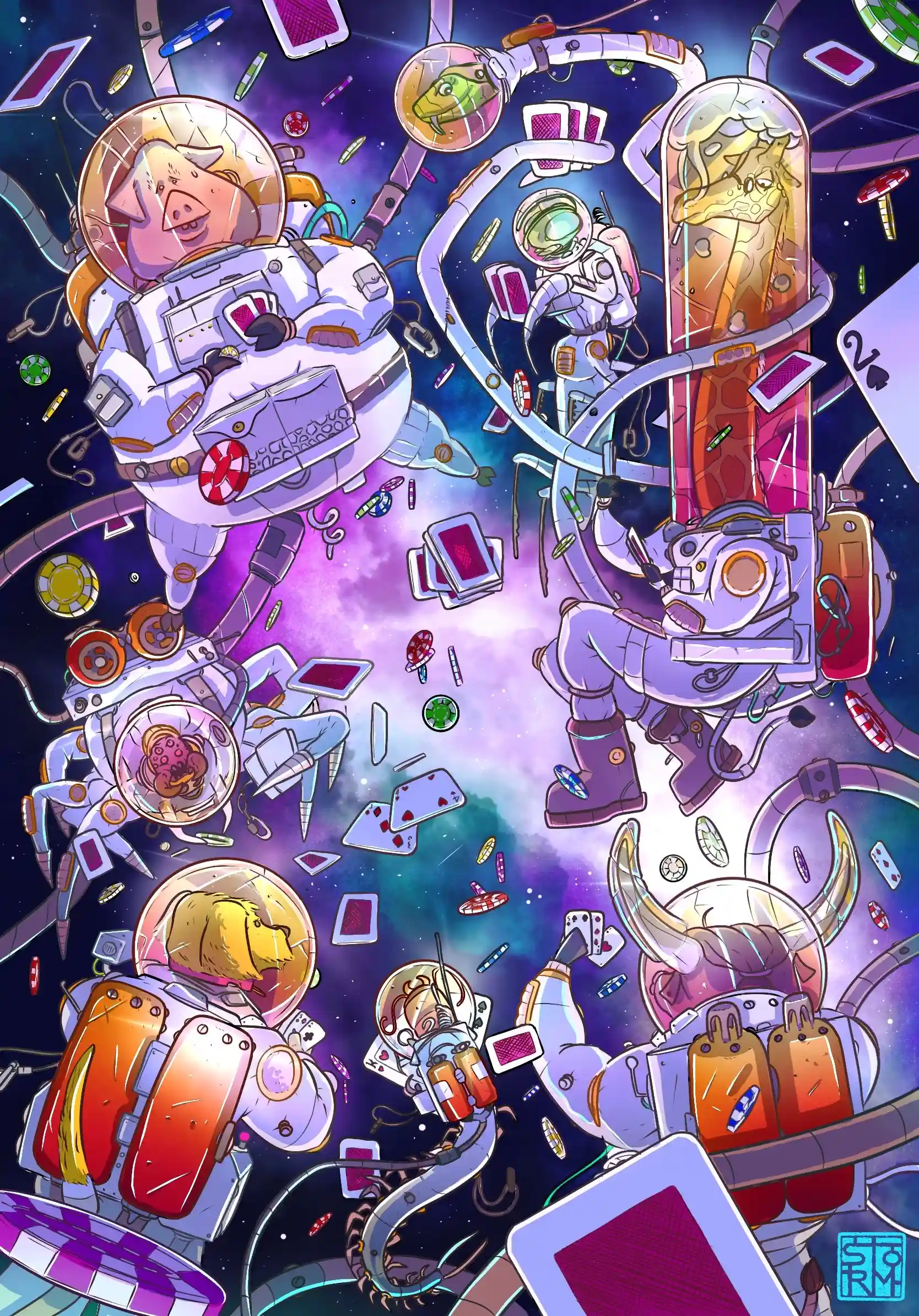 All in - Illustration digitale par Florian Leux (Toyso) - Character design et illustration digitale