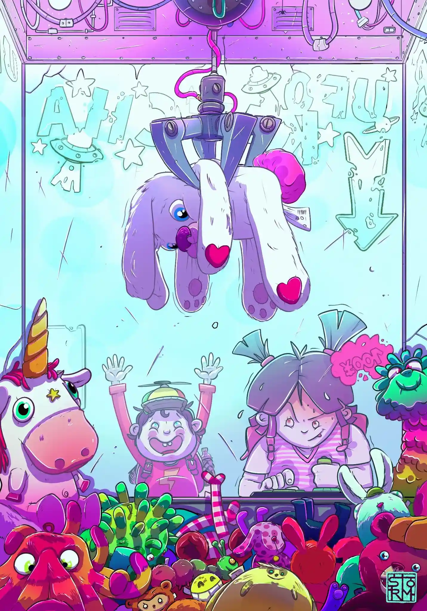 Gatcha - Illustration digitale par Florian Leux (Toyso) - Character design et illustration digitale