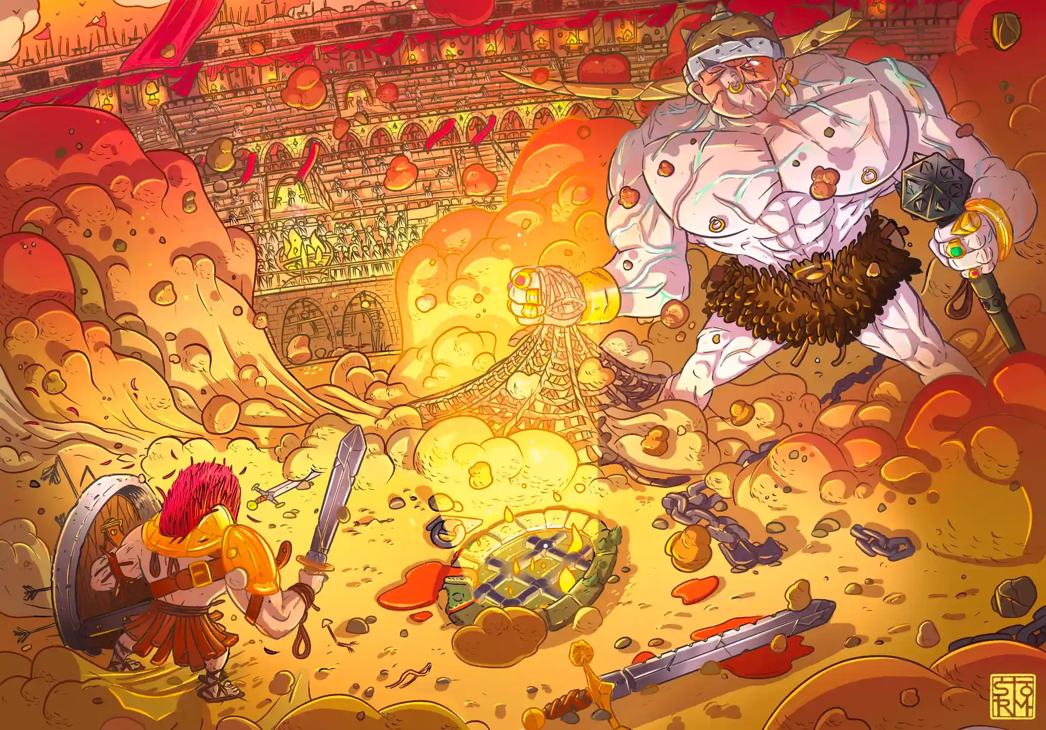 Morituri te salutant - Illustration digitale par Florian Leux (Toyso) - Character design et illustration digitale