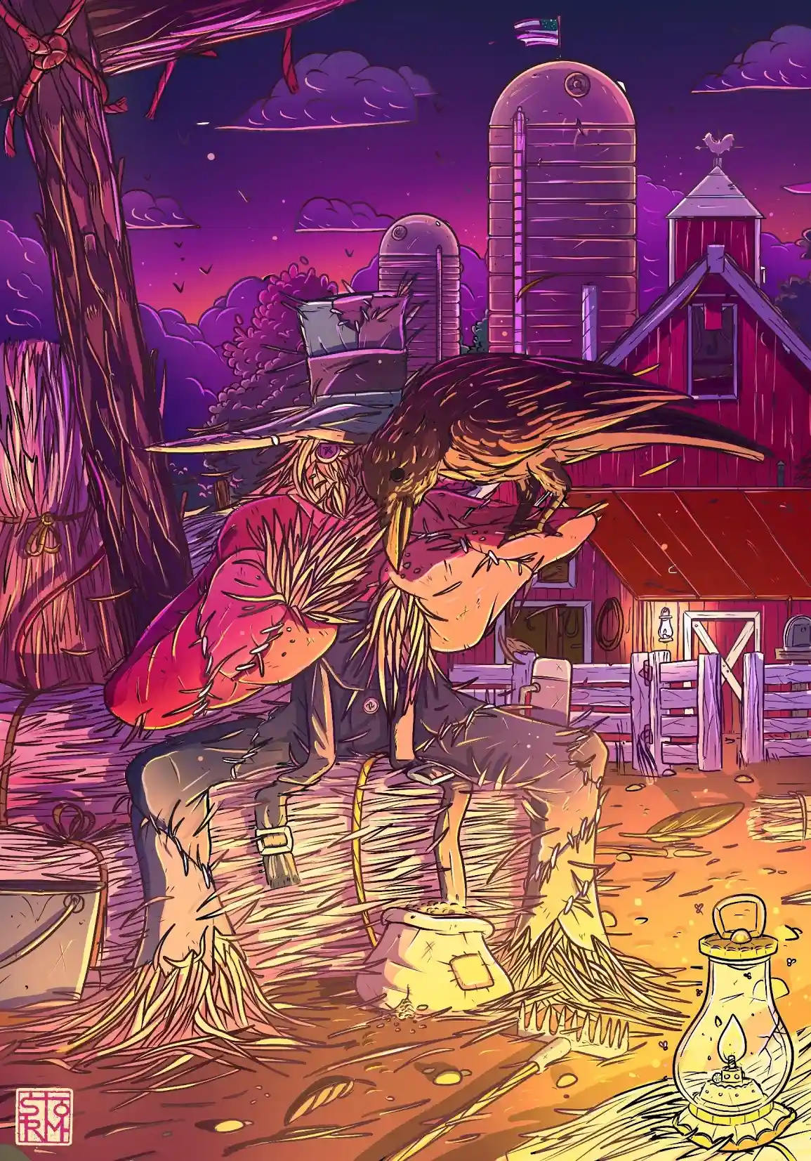 Scarecrow - Illustration digitale par Florian Leux (Toyso) - Character design et illustration digitale