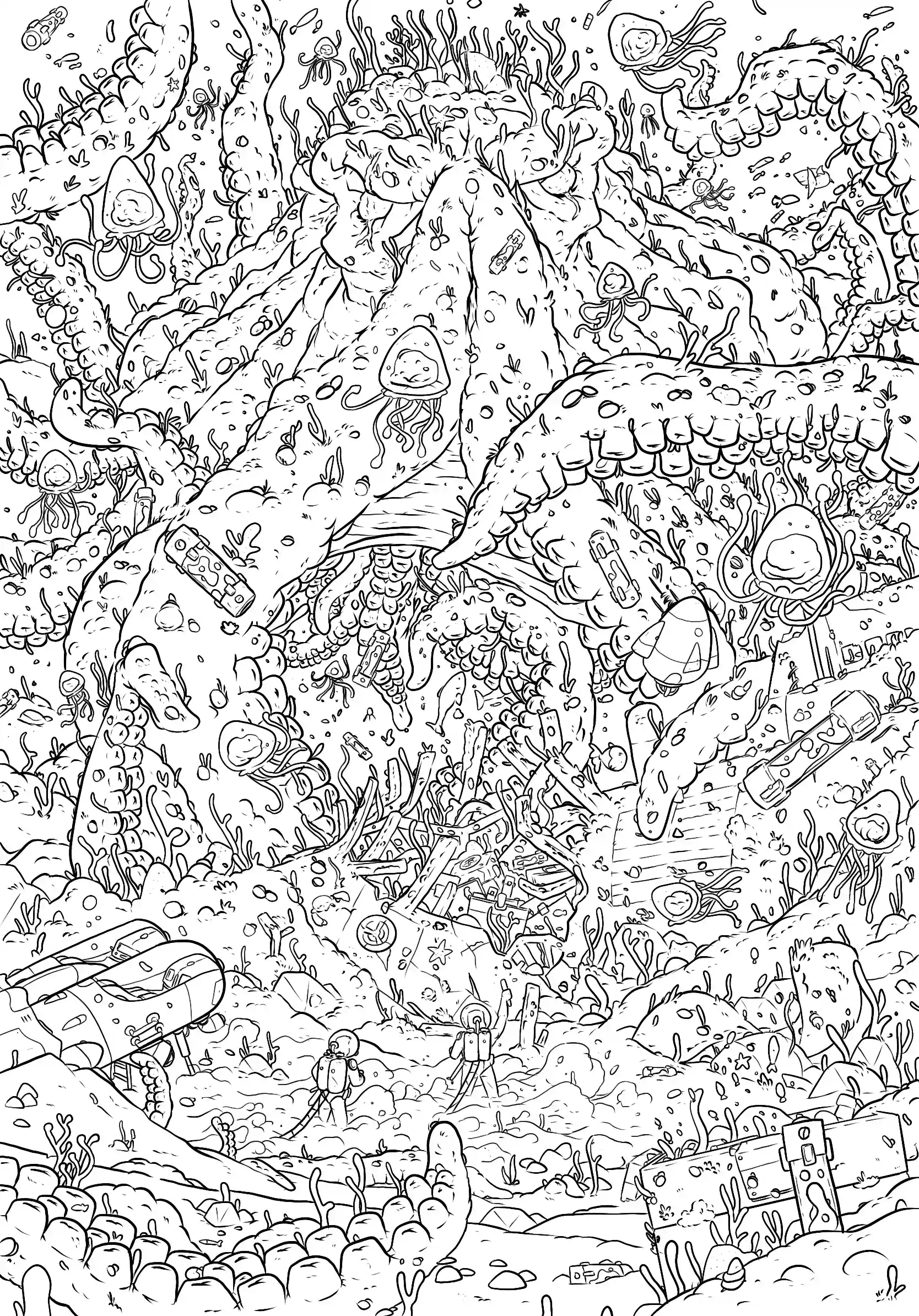 Abyss - Encrage numérique par Florian Leux (Toyso) - Étape encrage