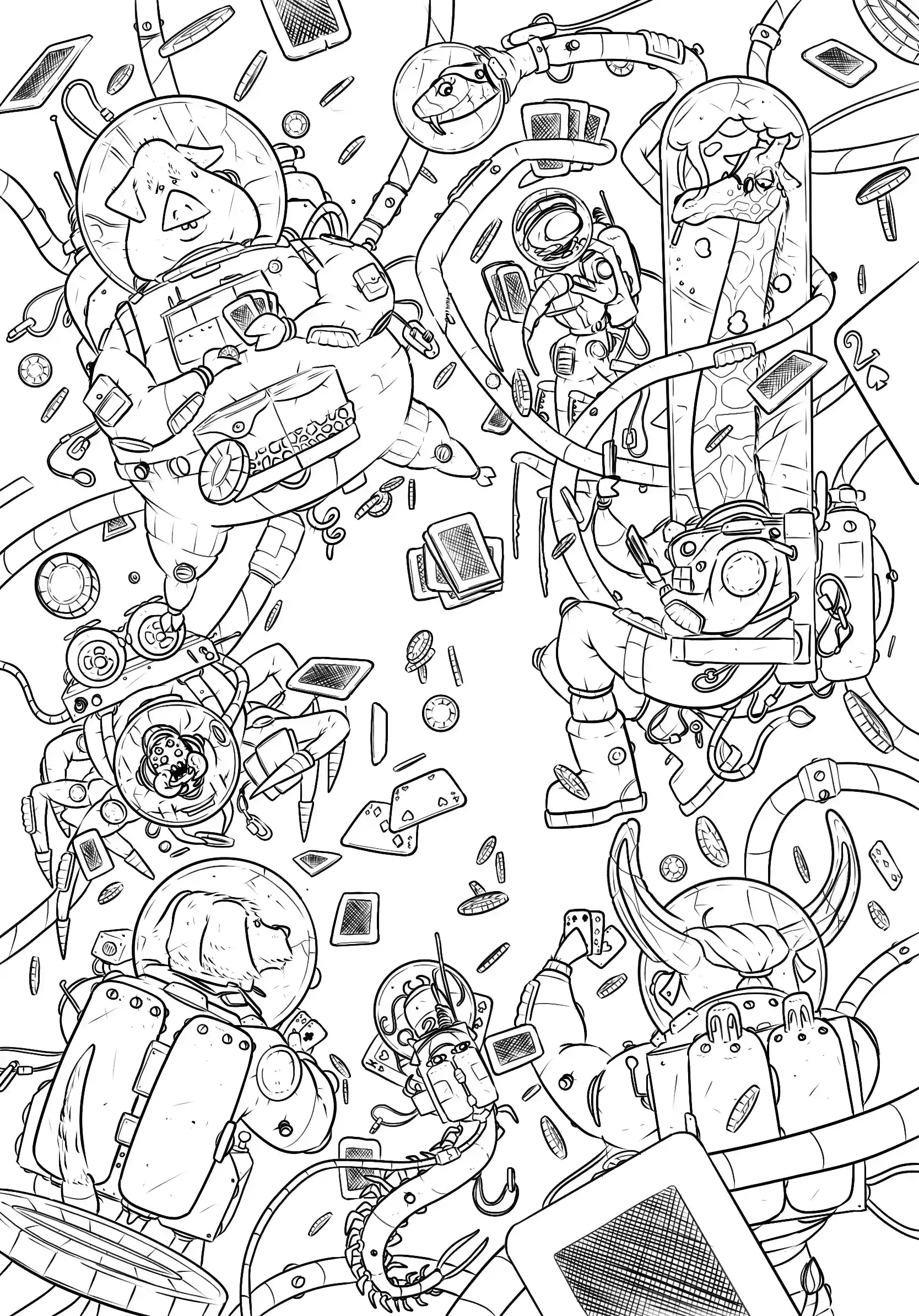 All in - Encrage numérique par Florian Leux (Toyso) - Étape encrage