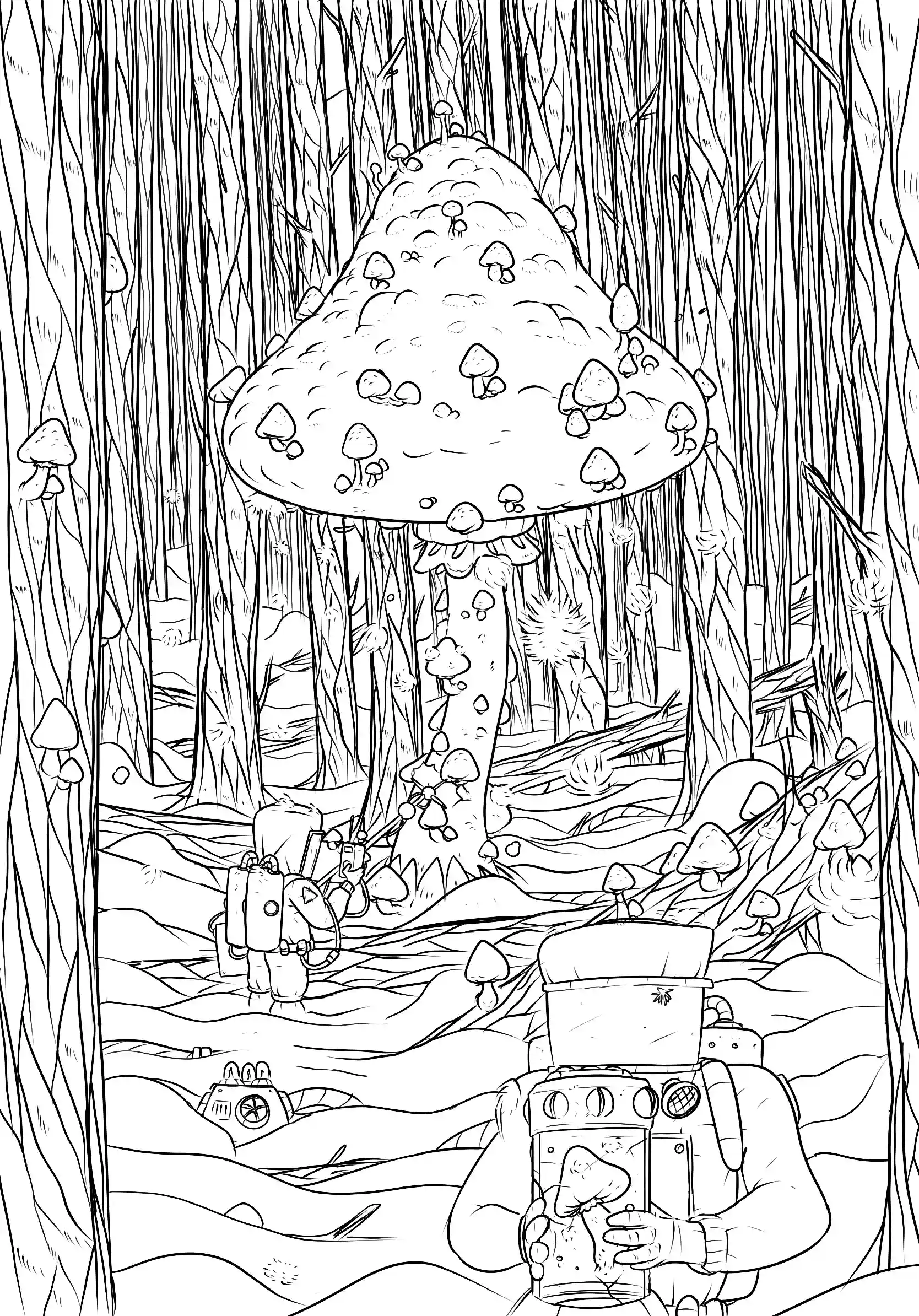 Mushroom - Encrage numérique par Florian Leux (Toyso) - Étape encrage