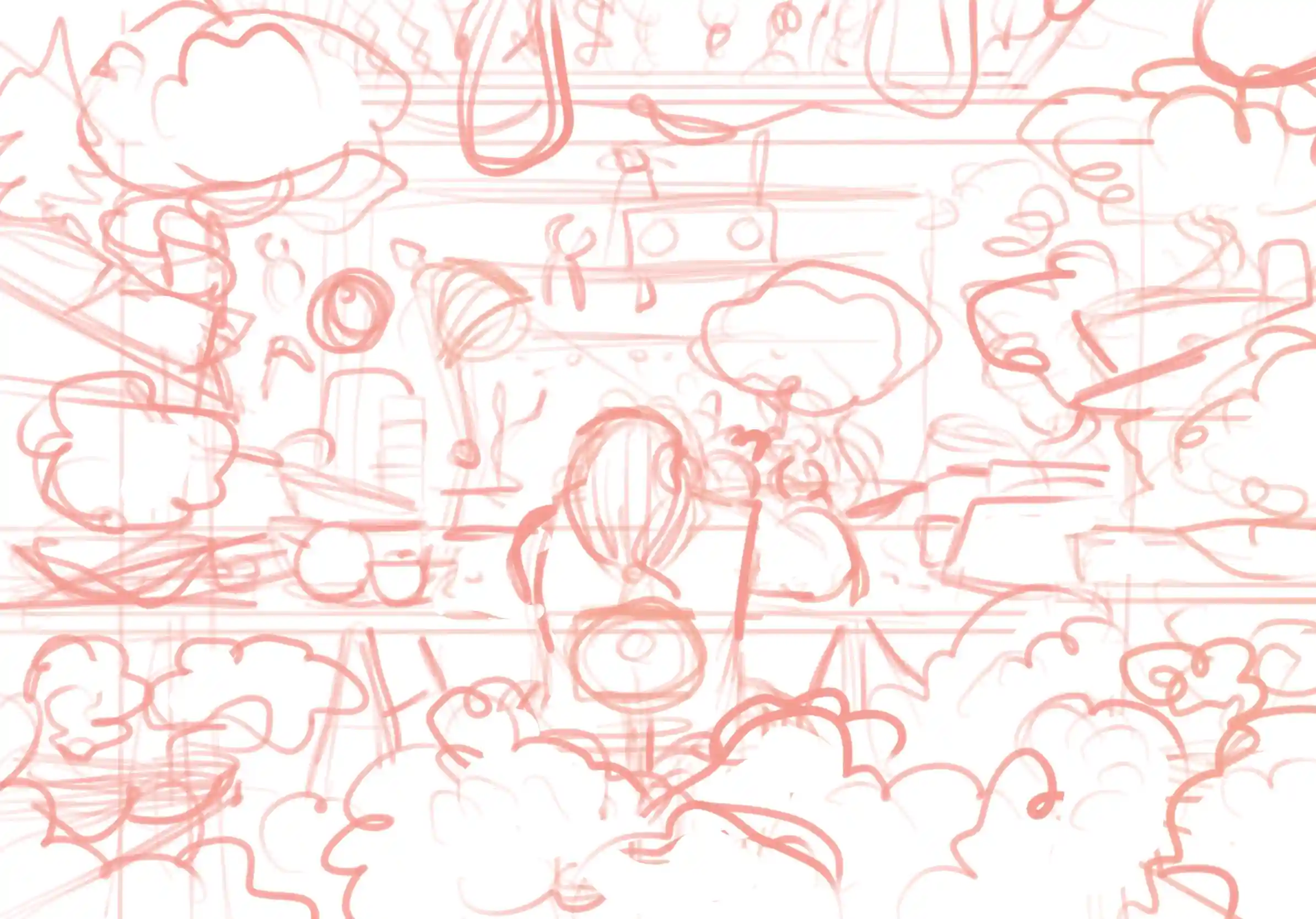 Bonsai - Croquis préparatoire par Florian Leux (Toyso) - Processus de création