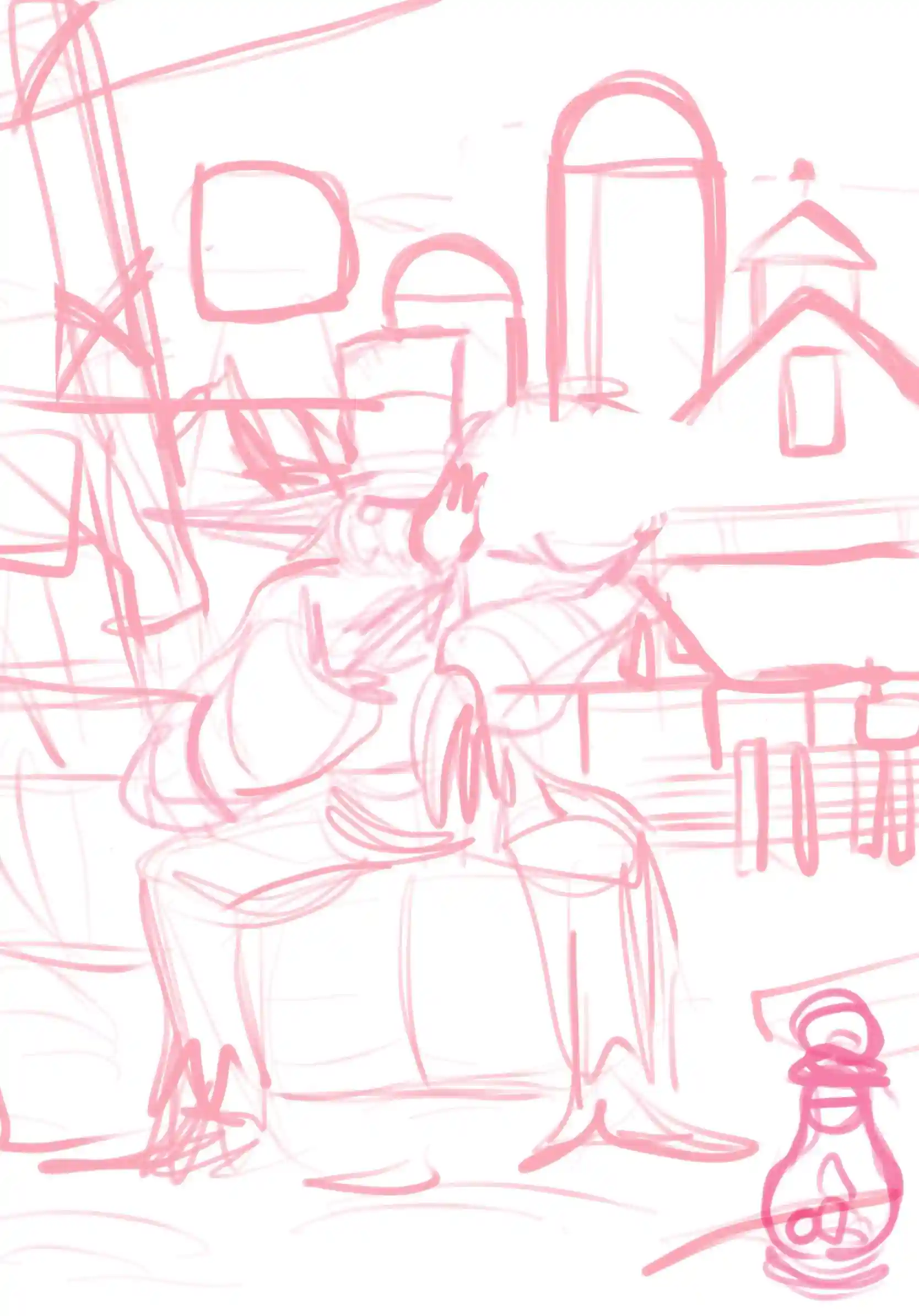 Scarecrow - Croquis préparatoire par Florian Leux (Toyso) - Processus de création