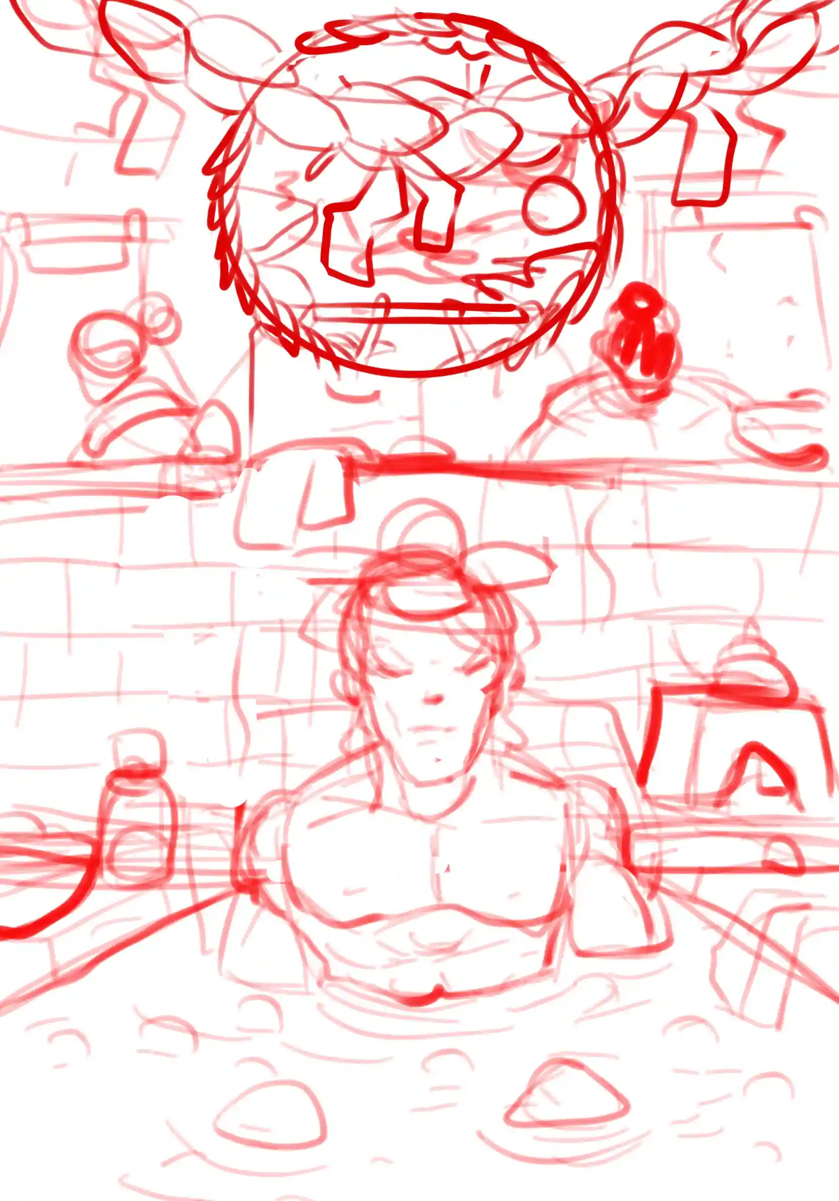 Sento - Croquis préparatoire par Florian Leux (Toyso) - Processus de création