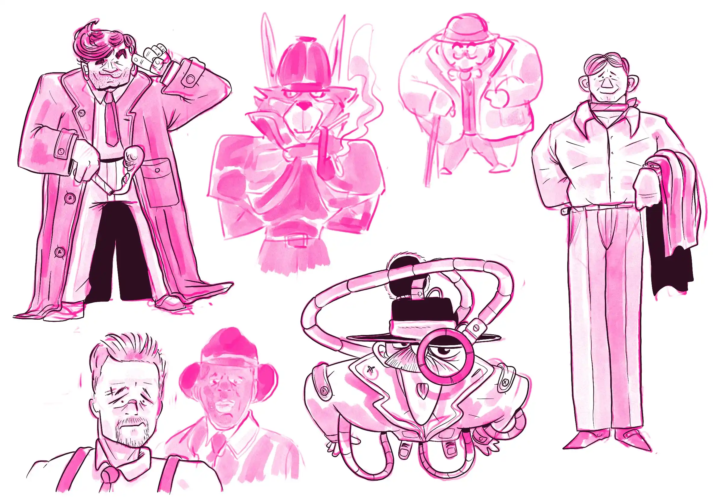 des détectives - Illustration par Florian Leux (Toyso)