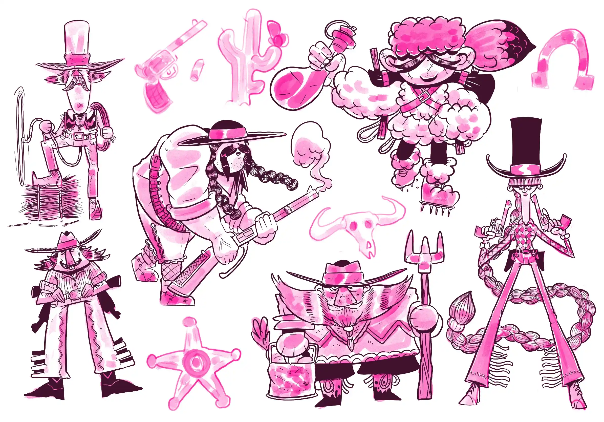 le Far West - Illustration par Florian Leux (Toyso)