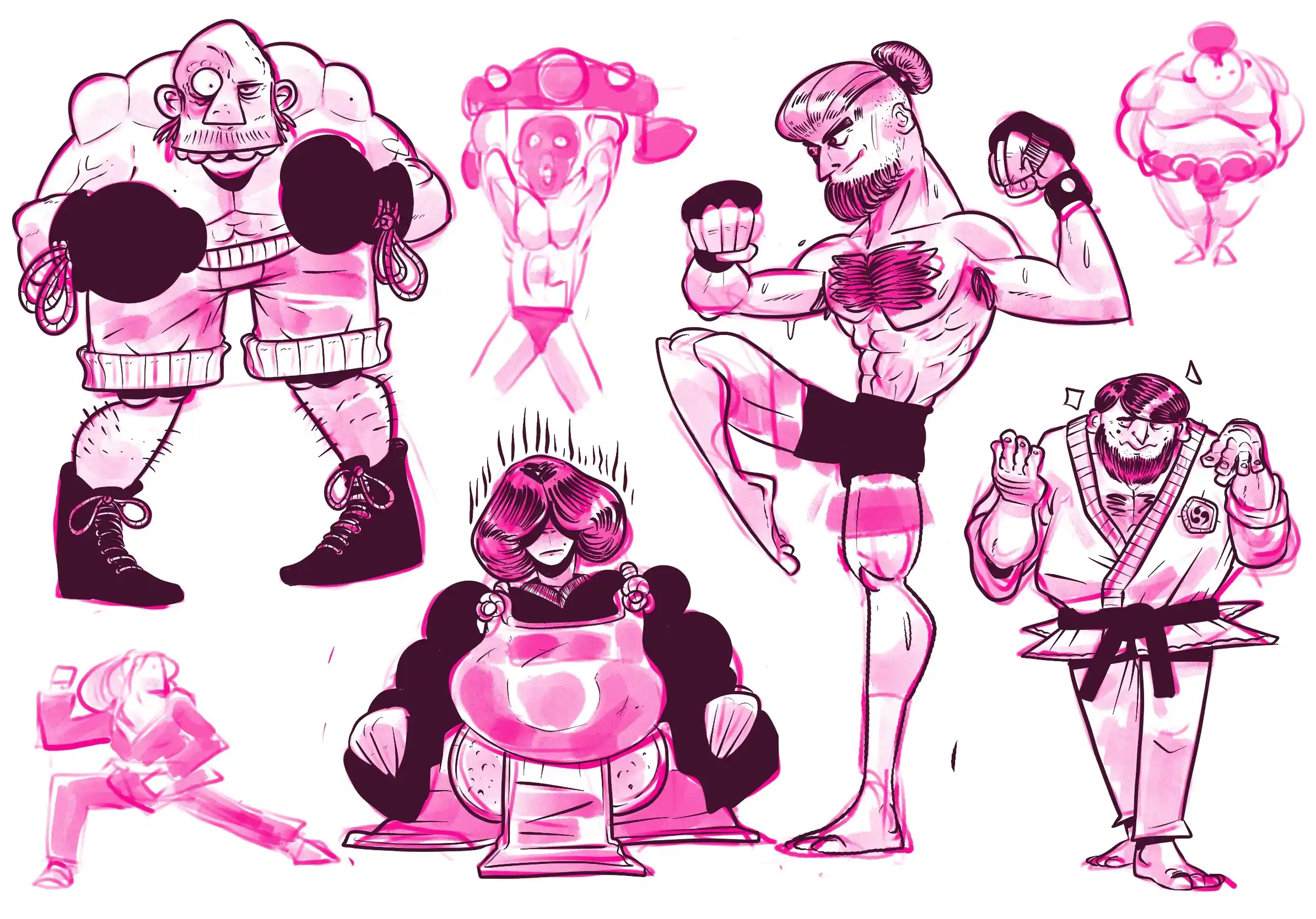 des combattants - Illustration par Florian Leux (Toyso)