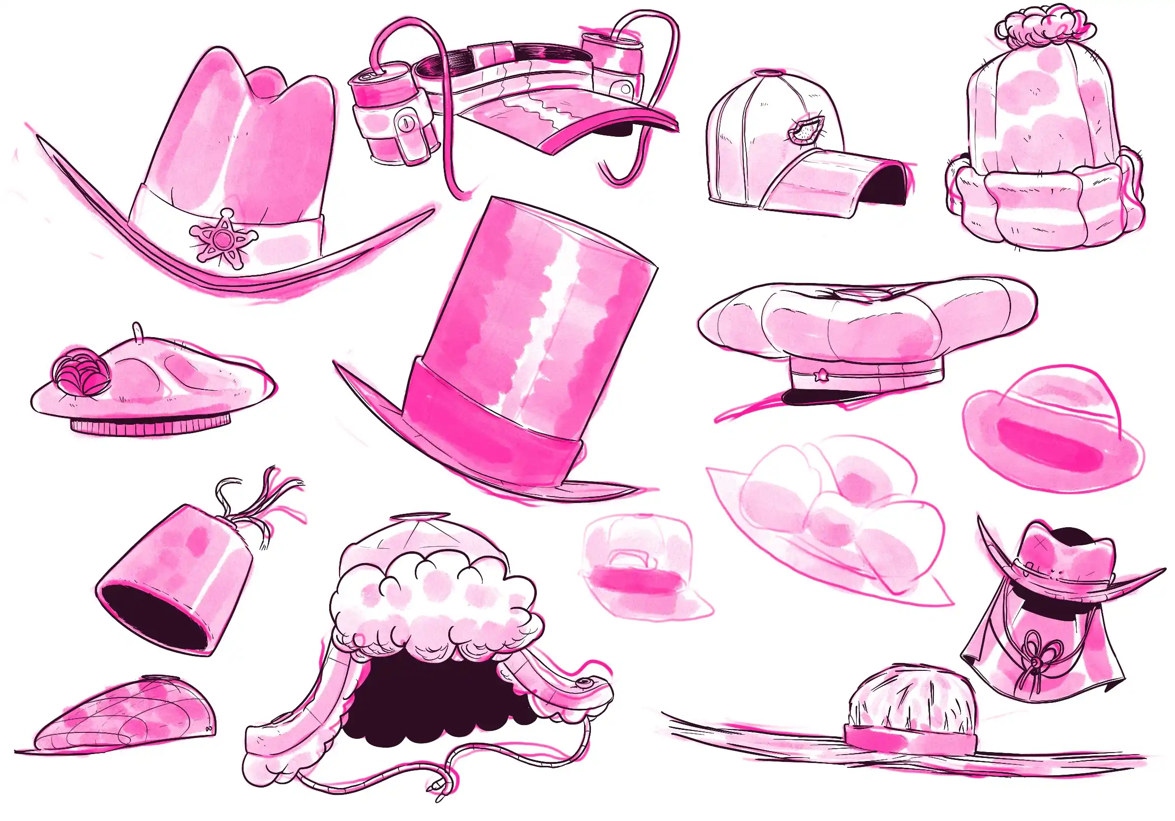 des chapeaux - Illustration par Florian Leux (Toyso)