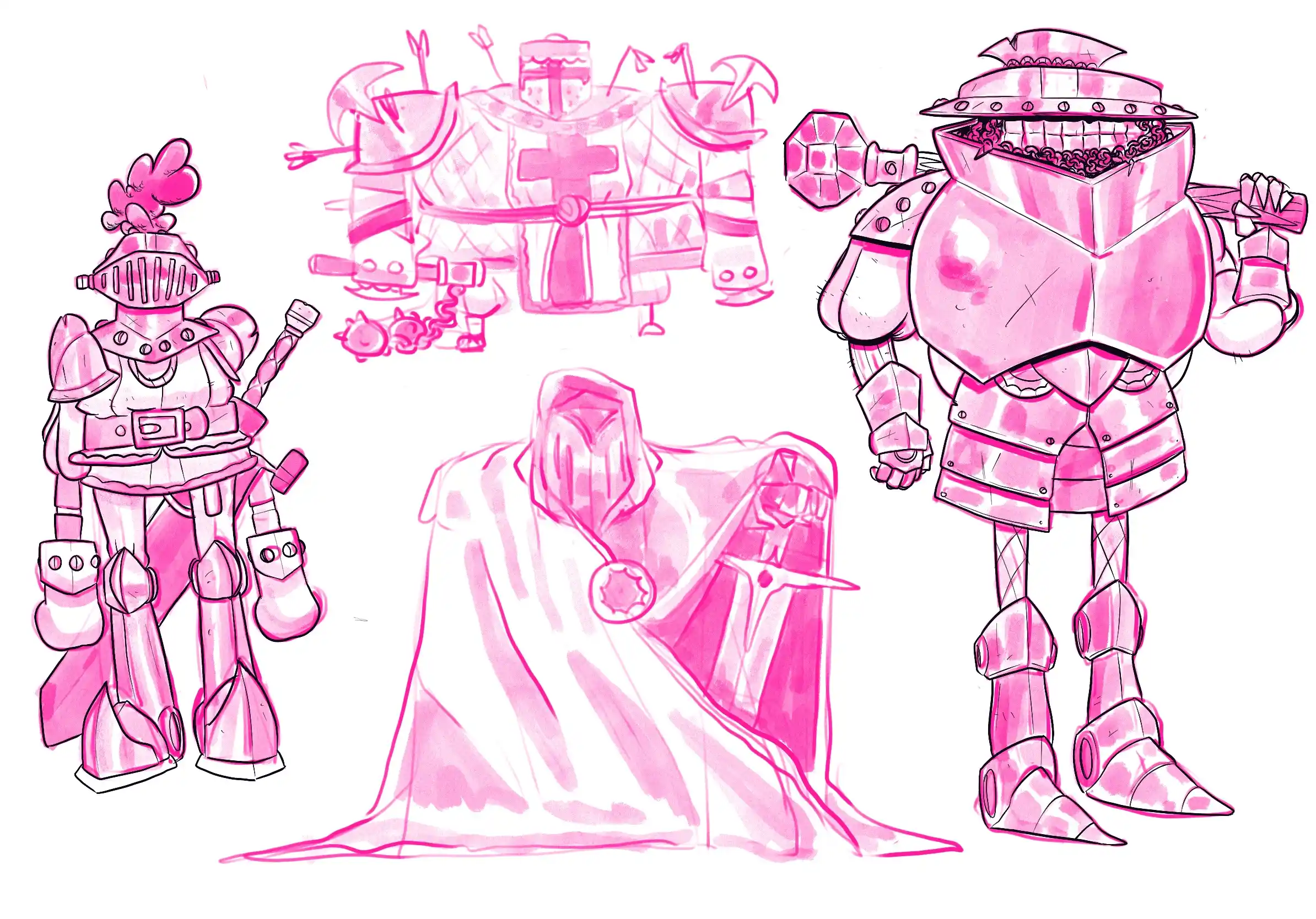 des chevaliers - Illustration par Florian Leux (Toyso)