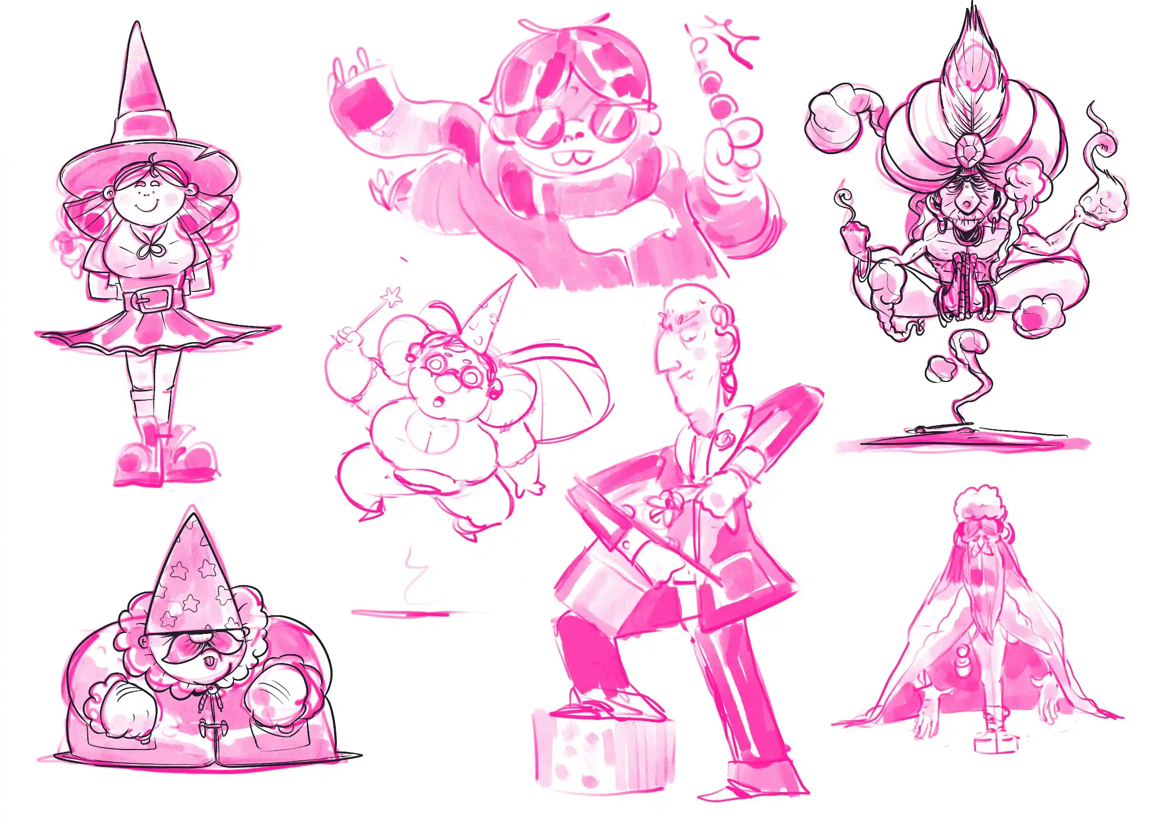 des magiciens - Illustration par Florian Leux (Toyso)