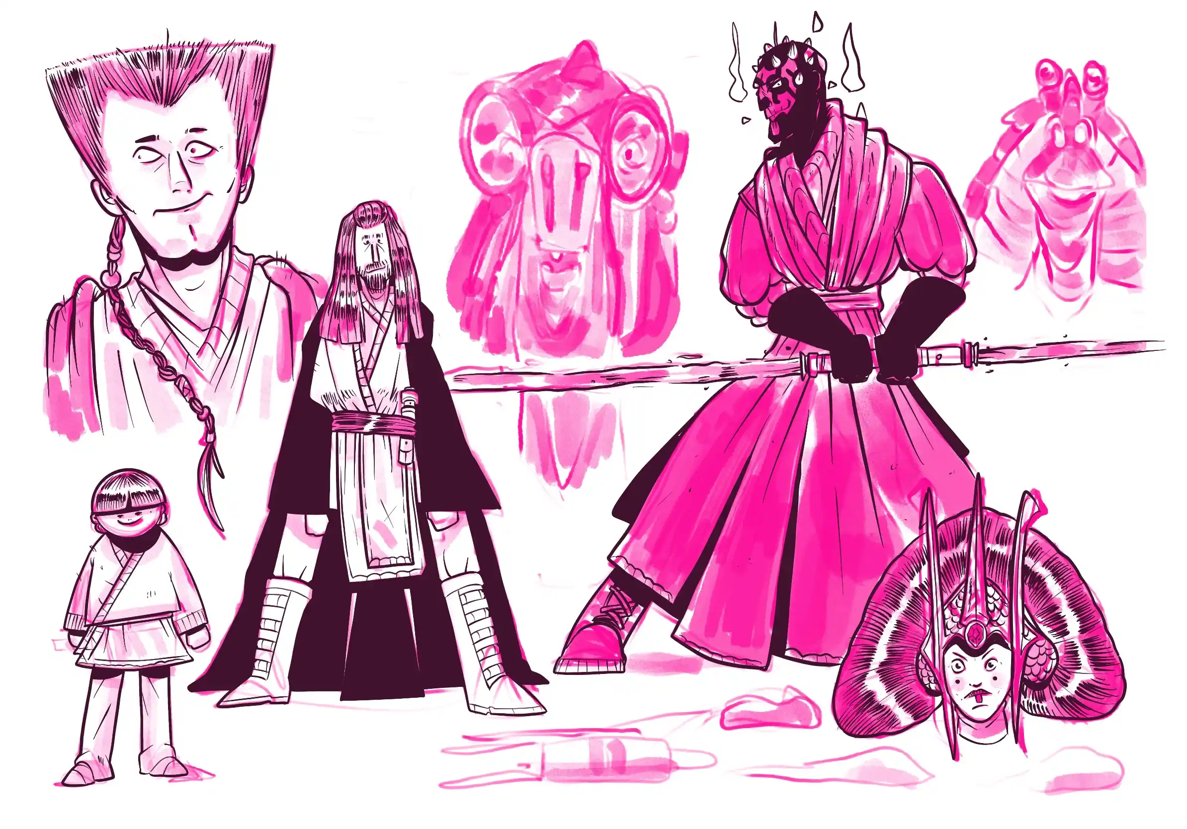 de la Menace Fantôme - Illustration par Florian Leux (Toyso)