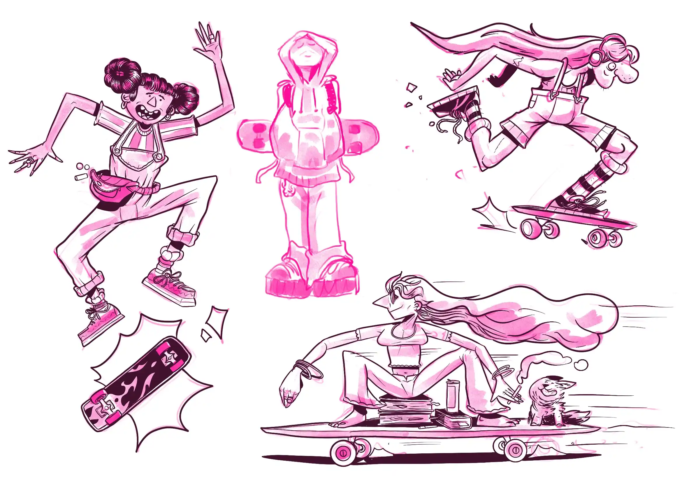 du skate - Illustration par Florian Leux (Toyso)